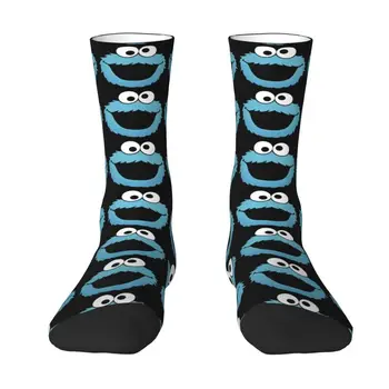 Забавные мужские носки для экипажа с Улицы Сезам Мода Унисекс Cookie Monster Весна Лето Осень Зима Носки под платье