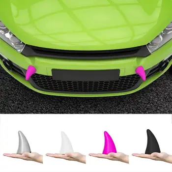 Забавный Полиуретановый Автостайлинг Против Столкновения 3D Демонический Рог Автомобильные Наклейки Водостойкая Наклейка На Бампер С Высокой Липкостью