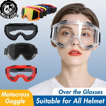 Защитные очки для квадроциклов, Лыжные очки для мотокросса, шлем для мотокросса, Очки для мужчин, Велюровые Тонированные Очки для мотокросса по бездорожью, Пленки для замены