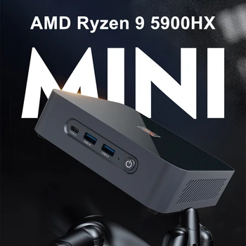 Игровой мини-ПК Topton AMD Ryzen 9 5900HX Ryzen 7 5800H 2 * DDR4 NVMe SSD 2.5G LAN Настольный геймерский мини-компьютер HTPC USB3.2 WiFi6