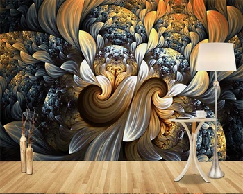Изготовленная на заказ 3D фреска в скандинавском стиле современный минимализм ослепительный абстрактный фрактальный цветок фон стены обои для гостиной спальни фотообои