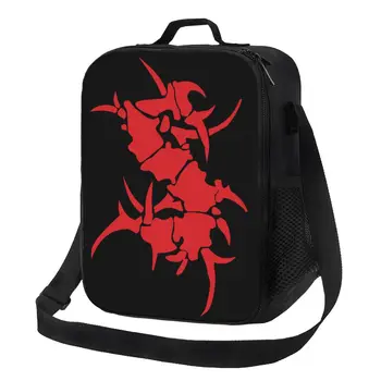 Изготовленная на заказ красная сумка для ланча Sepulturas Rock, женские термохолодильные изолированные ланч-боксы для детей школьного возраста