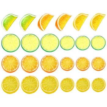 Имитация ломтиков лимона, Пластиковая Искусственная долька лимона, Имитация поддельных лимонов, Искусственные фрукты, Пластиковые Лимоны