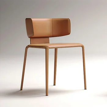 Итальянские минималистичные обеденные стулья Современный Простой обеденный стул Домашний Дизайнерский Легкий Роскошный стул со спинкой Скандинавский стул