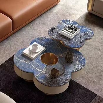 Итальянский стиль легкий экстравагантный журнальный столик rockboard для гостиной виллы с круглым чайным столиком современный простой стиль дизайна