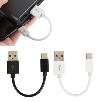 Кабель Micro USB Type C длиной 10 см, быстрая зарядка для телефона, USB-кабель для передачи данных, USB-адаптер, провод.