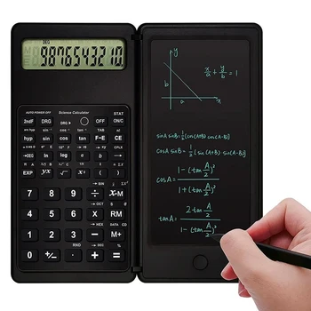 Калькулятор Складной калькулятор со стилусом Блокировка кнопки стирания платы 10-значный дисплей ЖК-планшет для письма Цифровой блокнот для рисования