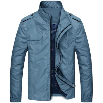 Качественная повседневная куртка на молнии, мужские Весенне-осенние куртки, мужские пальто, Мужская верхняя одежда, Ветровка, Брендовая одежда