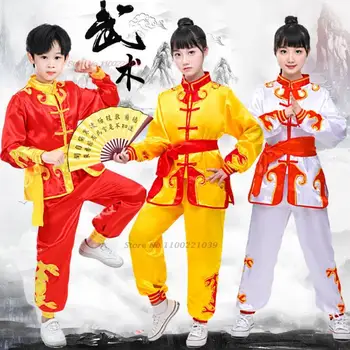 китайский винтажный набор кунг-фу 2023 года, детские наборы боевых искусств тайчи ушу кунг-фу, набор для соревнований в костюмах чанцюань
