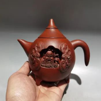 Китайский Глиняный чайник Yixing Zisha, Горшок Долголетия, Chen Mingyuan, 300 мл