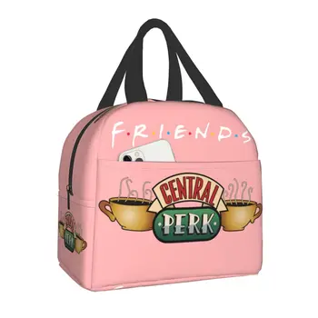 Классическая сумка для ланча друзей из сериала Central Perk, холодильник, Изолированный ланч-бокс для женщин, детей, школы, работы, пикника, сумок для хранения продуктов.