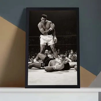 Классический Звездный плакат, портрет Мухаммеда Али, картина известного боксера, холст, настенные художественные принты для гостиной, без рамки