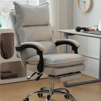 Компьютерный стул Технология домашнего сиденья Тканевый офисный стул Удобный для сидячего образа жизни Можно прилечь Удобное вращающееся кресло для босса в спальне