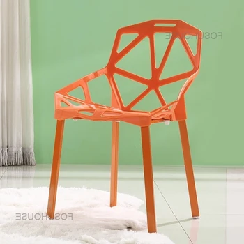 Креативный стул, модный Современный Простой письменный стул, домашний Компьютерный стул, Табурет со спинкой, обеденный стол, Скандинавский Пластиковый обеденный стул