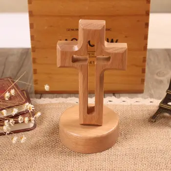 Крест, Деревянное распятие, Стоящий на стене Иисус, Деревянные религиозные христианские украшения стола, Подарки, Статуя с религиозным орнаментом Святой Церкви