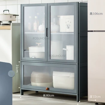 Кухонный шкаф Nordic Bamboo для кухонной мебели, шкаф для хранения, Многофункциональная раскладушка, Многослойный бытовой шкаф