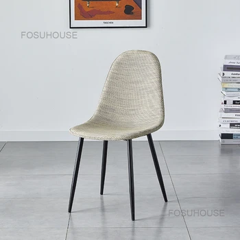 Легкие роскошные обеденные стулья, семейный стул для ресторана Nordic, имитация обеденного стула из ротанга, мебель для столовой
