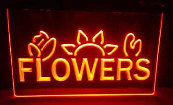 логотип flowers 2 размера новый пивной бар pub club светодиодная световая вывеска noen винтажный домашний декор