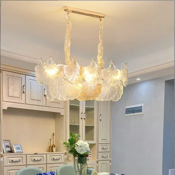 Люстра, современная французская гостиная, внутреннее освещение Shebeike Glas, Креативная спальня, кабинет, столовая, Потолочный подвесной светильник