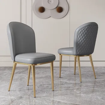 Металлическая обивка, обеденный стул, Скандинавские Винтажные дизайнерские Минималистичные стулья, Кухонная Удобная мебель для дома Sillas