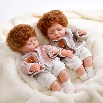 Милая реалистичная кукла-Реборн из силикона для малышей, спящая в сопровождении купающейся забавной игрушки, подарки на День рождения для детей.