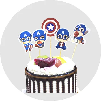 Милый герой, набор для кексов с Днем Рождения, Мультяшный детский Топпер для кексов в душе для детей, украшения для тортов на День рождения мальчиков