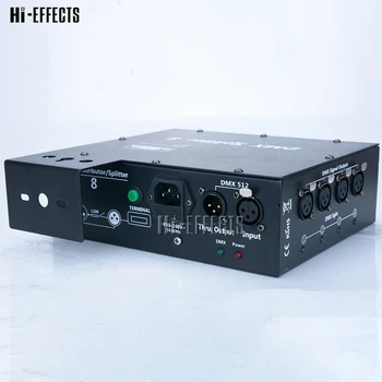 Мини-стандартный разветвитель DMX512, контроллер эффектов освещения сцены, разветвитель с 8 выходами, пульт дистанционного управления DMX-8, Распределитель консоли, разветвитель