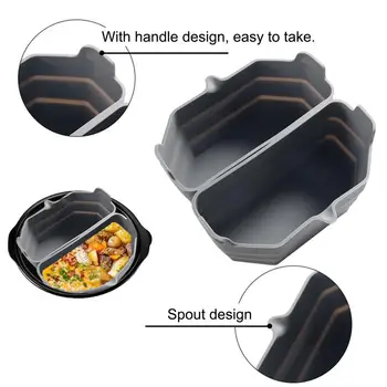 Многоразовый 2шт Практичный силиконовый разделитель для мультиварки, гибкий дизайн носика для плиты, кухонные принадлежности