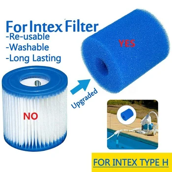Многоразовый Моющийся фильтр для бассейна Поролоновый губчатый картридж для замены Intex Type H.