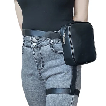 Модный тренд, женские поясные сумки, ножной ремень, сумка для девочек из искусственной кожи, стильная поясная сумка для пеших прогулок, мотоциклетная женская сумка для ног, сумка-портмоне