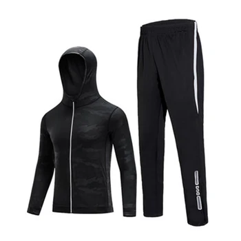 Мужская компрессионная спортивная одежда быстросохнущие комплекты для бега, спортивные колготки, одежда для тренировок, спортивный комплект для бега трусцой, спортивный костюм для бега