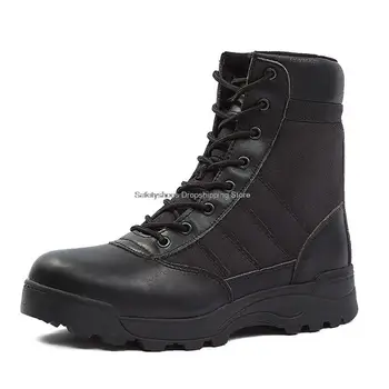 Мужские военные ботинки, тактическая обувь для пустыни, уличные боевые ботинки, мужские мотоциклетные армейские ботинки с высоким берцем, зимние ботинки-дезерты, мужские