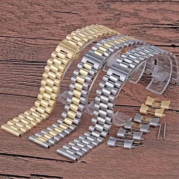 Мужские и женские часы с тремя бусинами диаметром 22 мм, со стальным ремешком, пряжкой-бабочкой на двойной пуговице, ремешком-цепочкой из нержавеющей стали