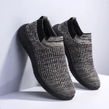 Мужские Модные Кроссовки Мужские 2023 Удобные Мужские Кроссовки Сетчатые Дышащие Слипоны Мужская Обувь для Мужчин Большого Размера Zapatillas Hombre