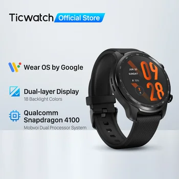 Мужские умные часы TicWatch Pro 3 Ultra с GPS Wear OS, часы с двухпроцессорной системой Qualcomm 4100 Mobvoi, часы с контролем содержания кислорода в крови