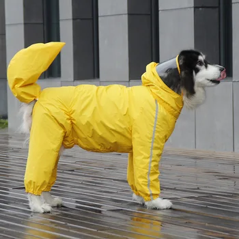 Накидка на хвост, дождевик для собак, комбинезон с капюшоном, непромокаемое пальто для собак, водонепроницаемая одежда для собак среднего размера, куртка, одежда для собак