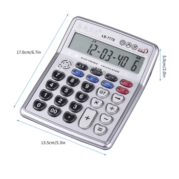 Настольный музыкальный калькулятор с 12 цифрами, большой ЖК-дисплей, Стандартный электронный калькулятор с функцией воспроизведения музыки на фортепиано