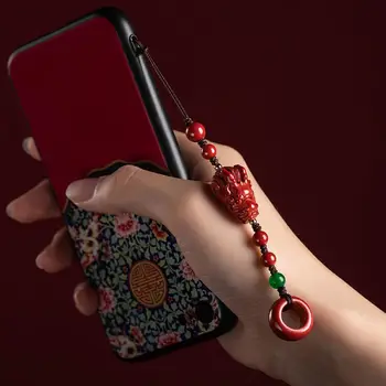 Натуральный благоприятный дракон благословляющий мобильный телефон цепочка кулон веревка Мужчины и женщины персонализированный кулон в творческом стиле