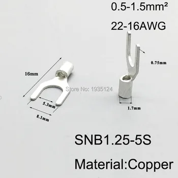 Неизолированный вилочный зажим SNB1.25-5S типа U из нержавеющей стали