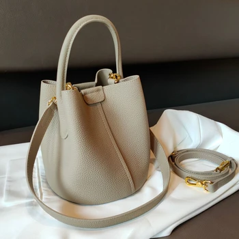Новая женская сумка-мешок из воловьей кожи с верхним слоем, большая вместительность, мягкая кожа, классический стиль, сумка-мессенджер на одно плечо, женская