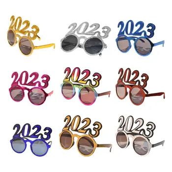 Новогодние очки для фотосъемки, принадлежности для вечеринок в канун кануна 2023 года, оправа для очков для взрослых