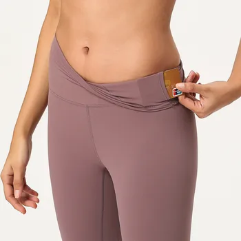 Новые двусторонние матовые штаны для йоги для женщин, капри для йоги телесного цвета с завышенной талией и подтяжкой бедер, йога