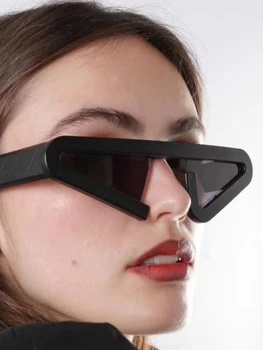 Новые женские солнцезащитные очки с защитой от ультрафиолета Triangle Fashion Персонализированные солнцезащитные очки для мотоциклов в стиле хип-хоп для вождения на вечеринке