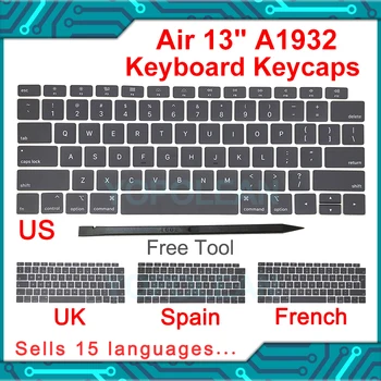 Новые клавиши A1932 Keycaps Keys Cap butterfly для ремонта клавиатур Macbook Air Retina 13 дюймов 2018 года выпуска