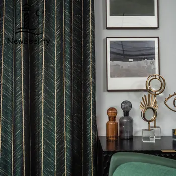 Новые шторы Шторы для гостиной, столовой, спальни, светлые, высокоточные Nordic Blackout в елочку