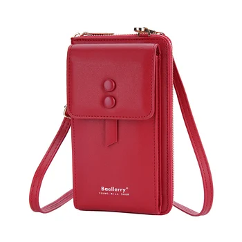 Новый дизайн, женская сумка для мобильного телефона, однотонные высококачественные сумки через плечо, мини-сумка через плечо, женский кошелек-визитница