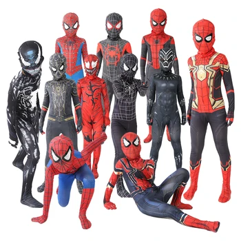Новый косплей Майлза Моралеса Вдали от дома, костюм Зентаи, Костюм Человека-паука, боди супергероя, костюм из спандекса для детей, сшитый на заказ