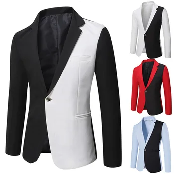 Новый мужской блейзер, высококачественная мужская мода, повседневные приталенные пальто, Мужские красивые свадебные костюмы, Куртки, Размер 3XL, мужская одежда