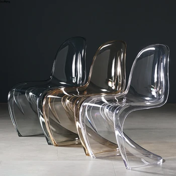 Обеденный стул Nordic Creative из прозрачного акрилового пластика, обеденный стул, табурет, кресло Sillas De Comedor Предметы домашнего обихода WZ