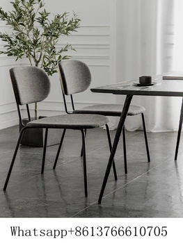 Обеденный стул из массива дерева, бытовой, современный, простой, ретро кофейный столик, офисный стул